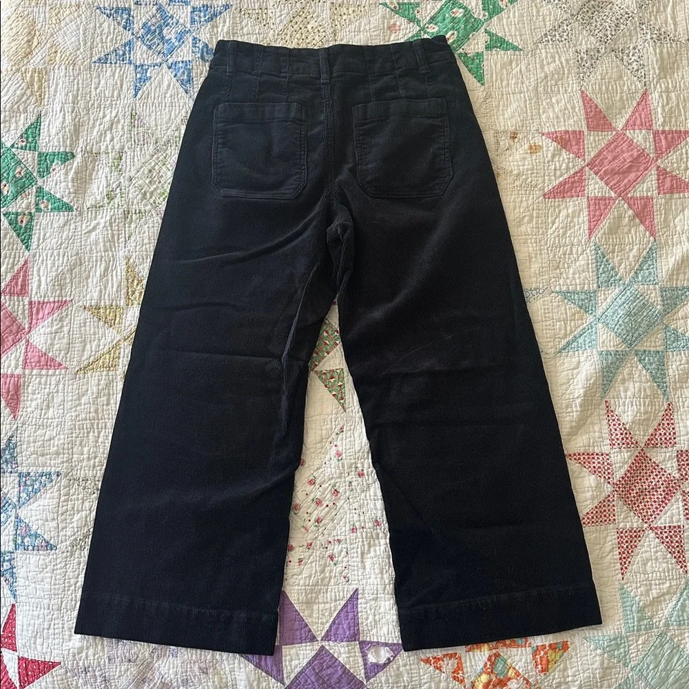 Quince Black Corduroy Cropped Trousers - Picture 4 of 4